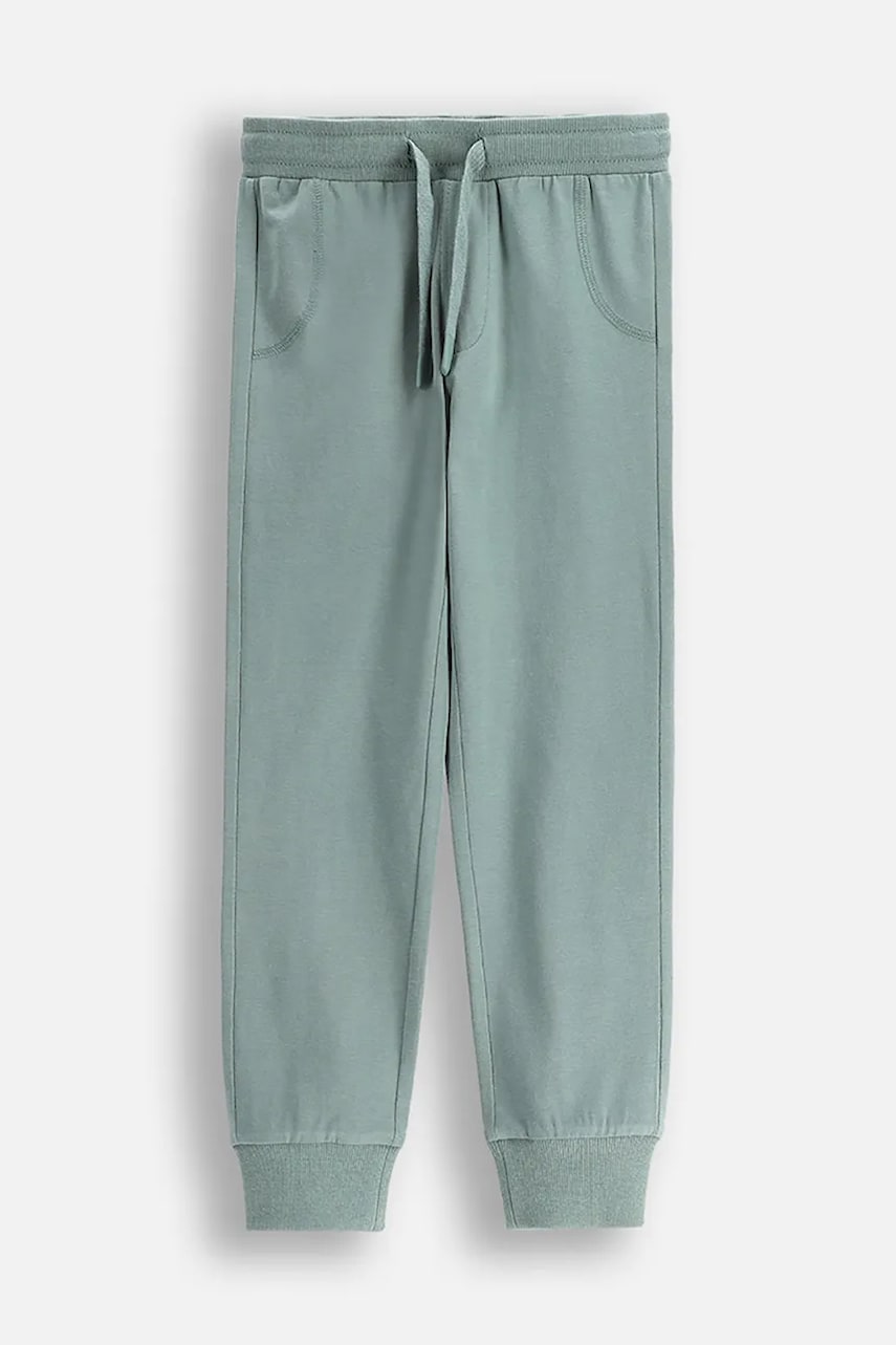 Coccodrillo pantaloni de trening pentru copii culoarea verde, neted, EVERYDAY BOY Coccodrillo pantaloni de trening pentru copii culoarea verde, neted, EVERYDAY BOY