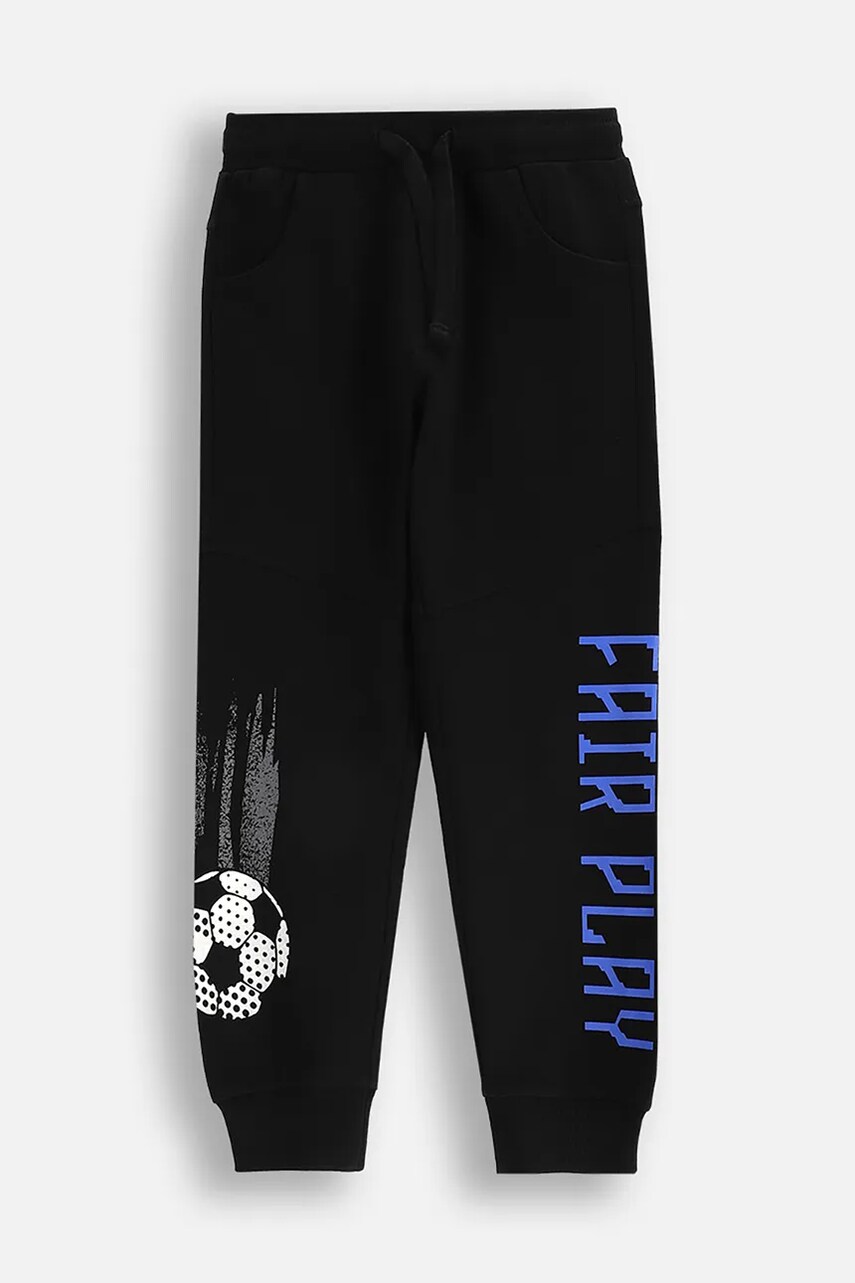Coccodrillo pantaloni de trening pentru copii culoarea negru, cu imprimeu, MONOCHROME BOY KIDS Coccodrillo pantaloni de trening pentru copii culoarea negru, cu imprimeu, MONOCHROME BOY KIDS