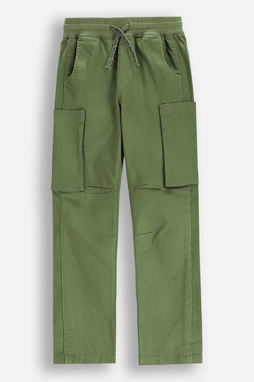Coccodrillo pantaloni culoarea verde, uni, GAMER BOY JUNIOR