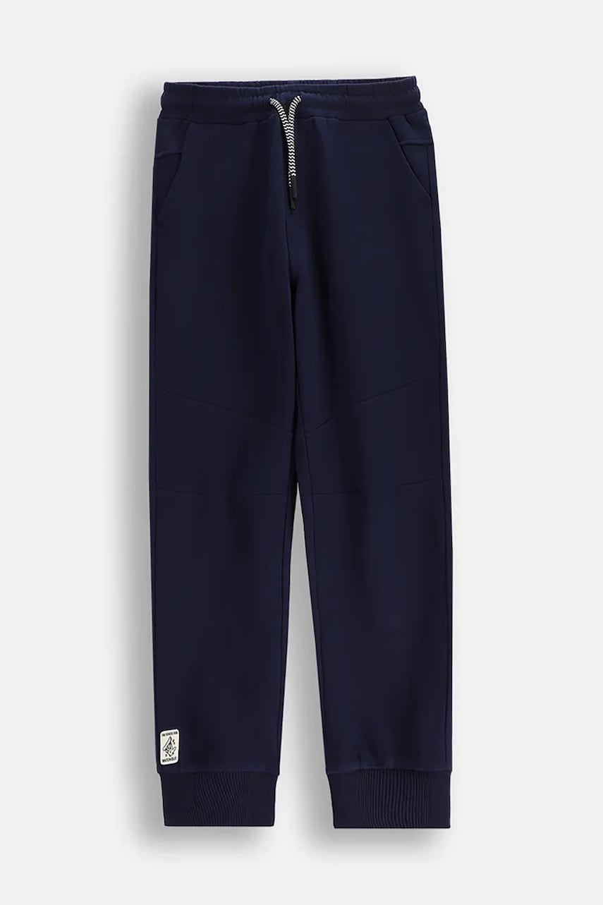 Coccodrillo pantaloni de trening pentru copii culoarea bleumarin, uni, EVERYDAY BOY