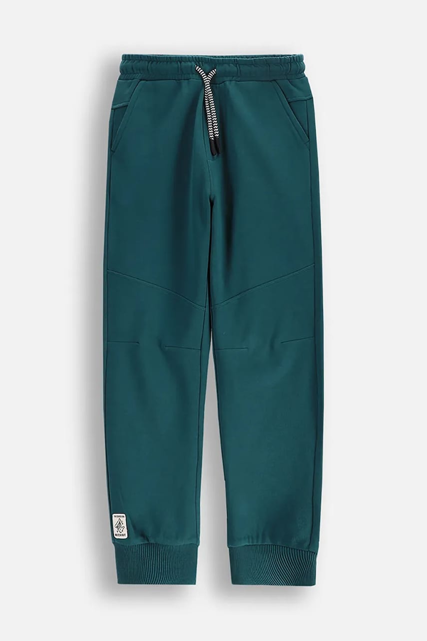 Coccodrillo pantaloni de trening pentru copii culoarea verde, uni, EVERYDAY BOY