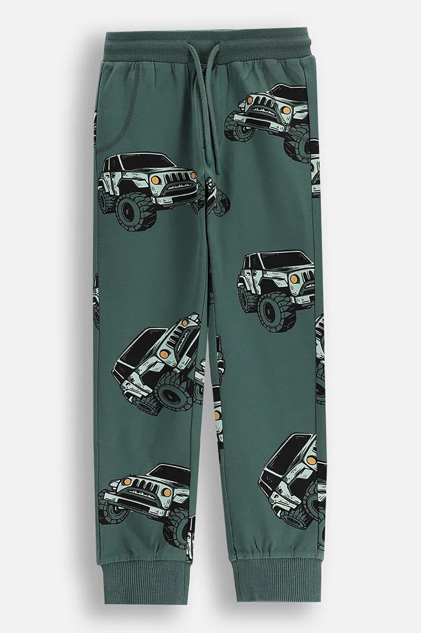 Coccodrillo pantaloni culoarea verde, cu imprimeu, WILD SAFARI BOY KIDS