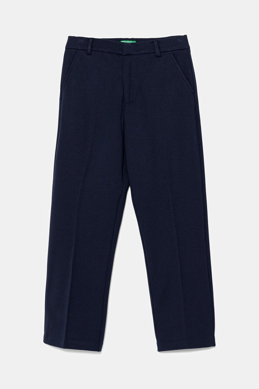 United Colors of Benetton pantaloni copii culoarea bleumarin, uni, 4U7FCF04H