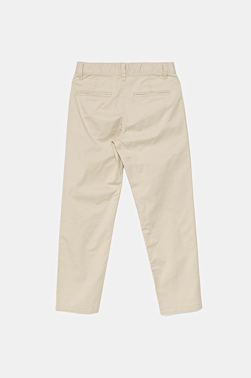 Детские брюки United Colors of Benetton цвет бежевый однотонные 4T48CF011 Детские брюки United Colors of Benetton цвет бежевый однотонные 4T48CF011