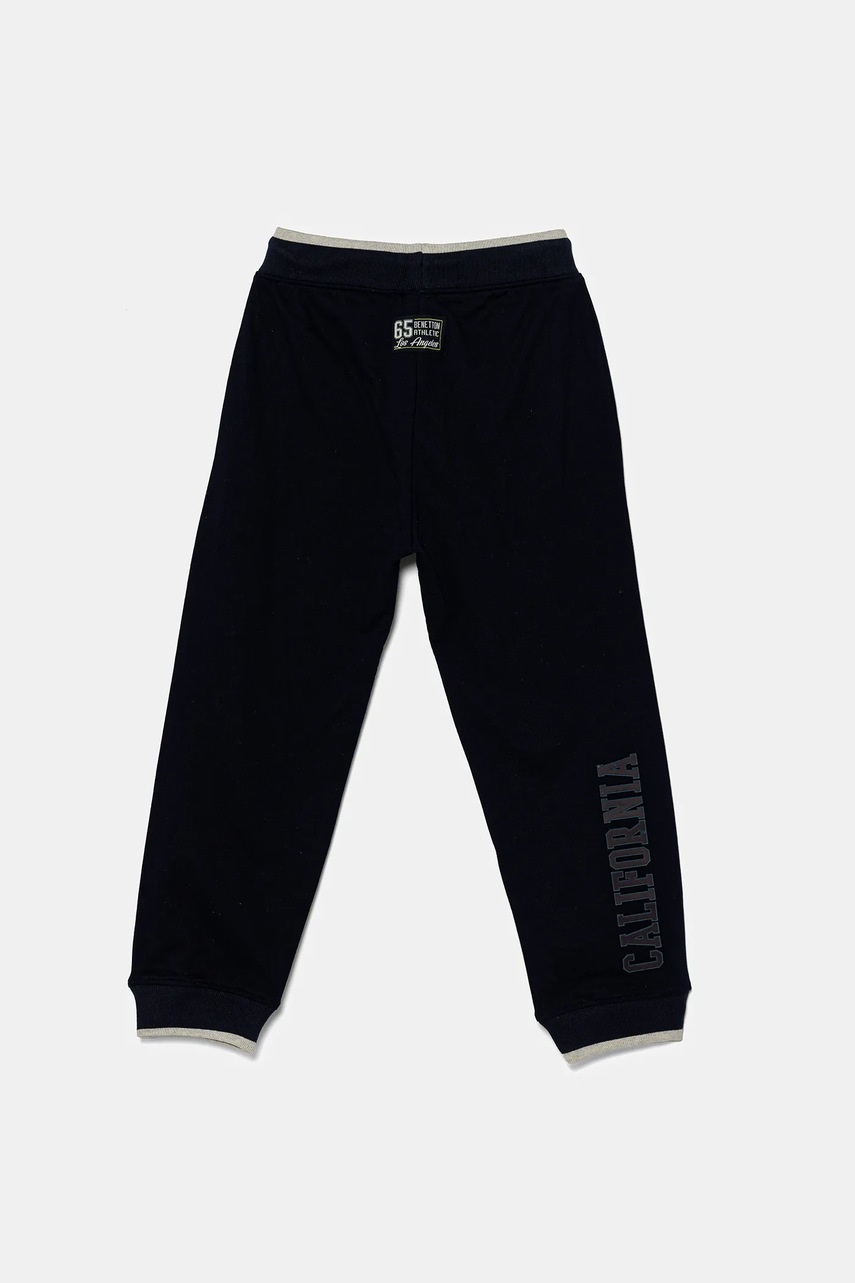 Детские хлопковые штаны United Colors of Benetton цвет синий однотонные 3BC1CF065