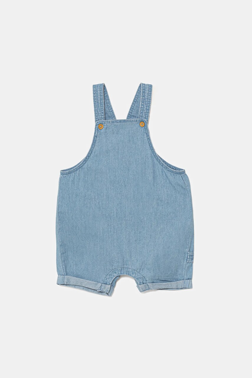 United Colors of Benetton salopete din bumbac pentru copii uni, 4DHJAT01G