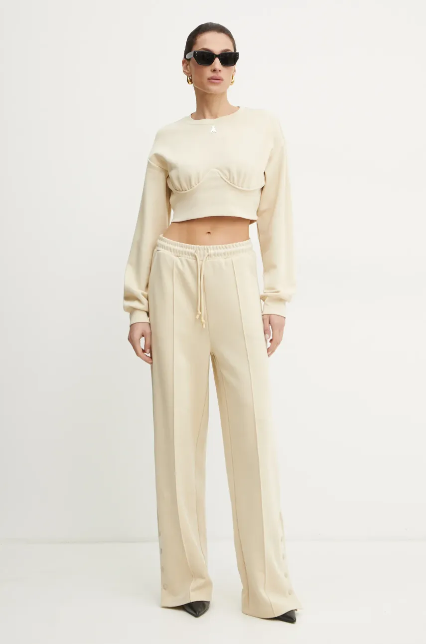 Спортивные штаны Patrizia Pepe цвет бежевый однотонные 8P0701 J219 Спортивные штаны Patrizia Pepe цвет бежевый однотонные 8P0701 J219