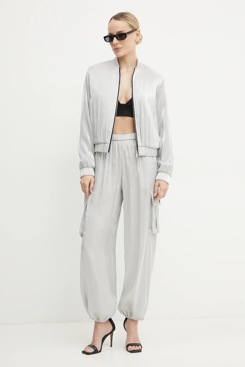 Брюки Armani Exchange женские цвет серый высокая посадка XW000139 AF10839 Брюки Armani Exchange женские цвет серый высокая посадка XW000139 AF10839