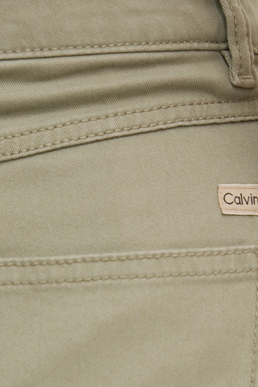 Штани Calvin Klein Jeans жіночі колір зелений прямі висока посадка J20J224852 
