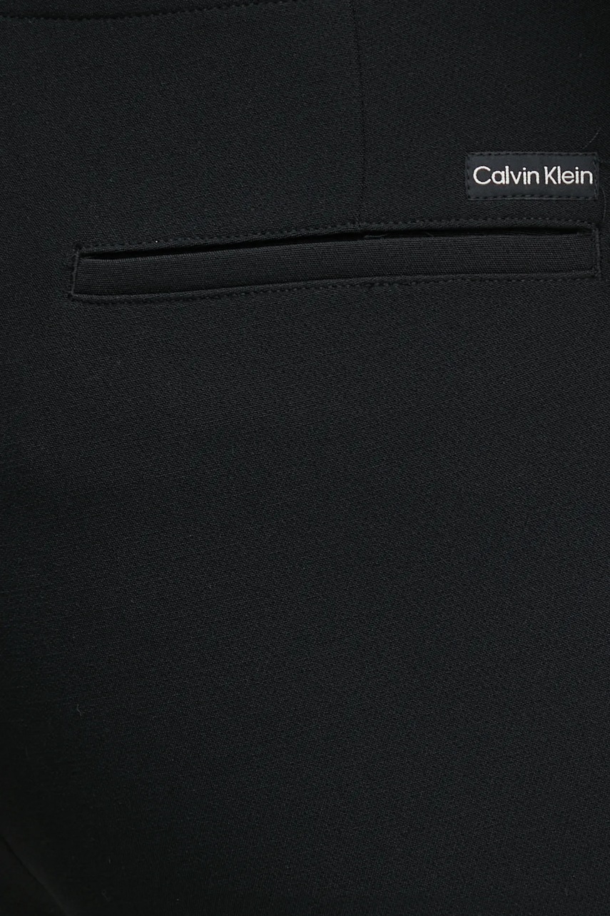 Штани Calvin Klein Jeans жіночі колір чорний прямі висока посадка J20J224853 
