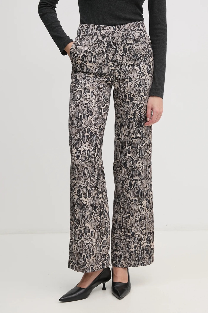 Joop! pantaloni femei, culoarea bej, drept, high waist, 30044816 10018881