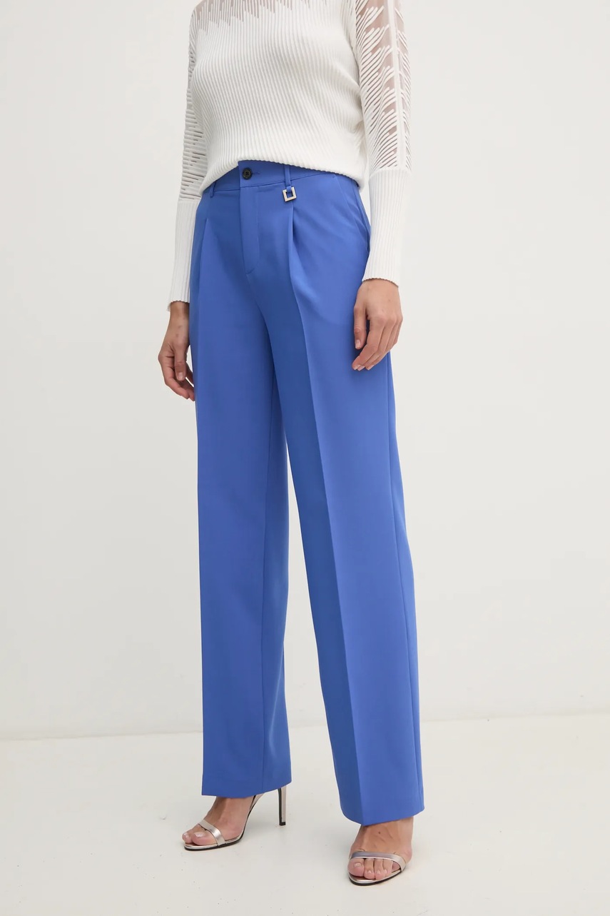 Joop! pantaloni femei, culoarea violet, drept, high waist, 30044822 10017927