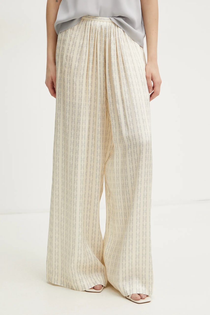 Forte Forte pantaloni femei, culoarea bej, lat, high waist, 13628.my pants Forte Forte pantaloni femei, culoarea bej, lat, high waist, 13628.my pants