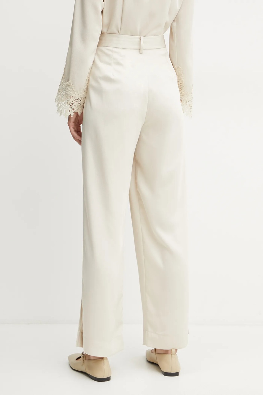 Παντελόνι Bruuns Bazaar χρώμα: μπεζ, BBW4271 φωτογραφία