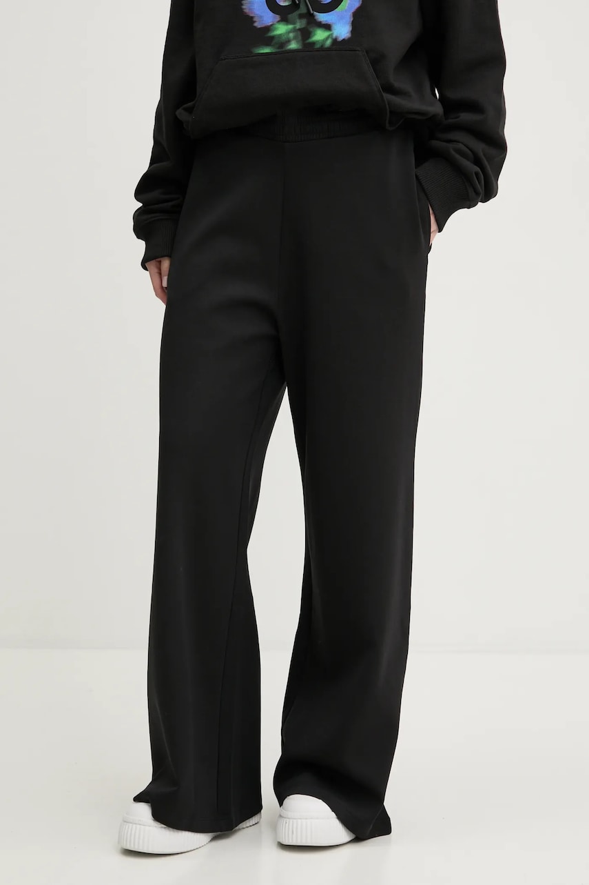 HUGO pantaloni de trening culoarea negru, neted, 50530447