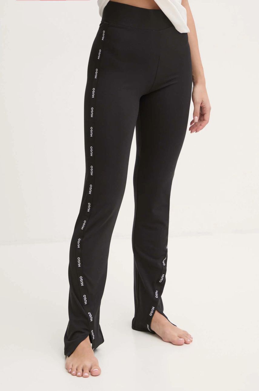 HUGO pantaloni de trening culoarea negru, cu imprimeu, 50531704