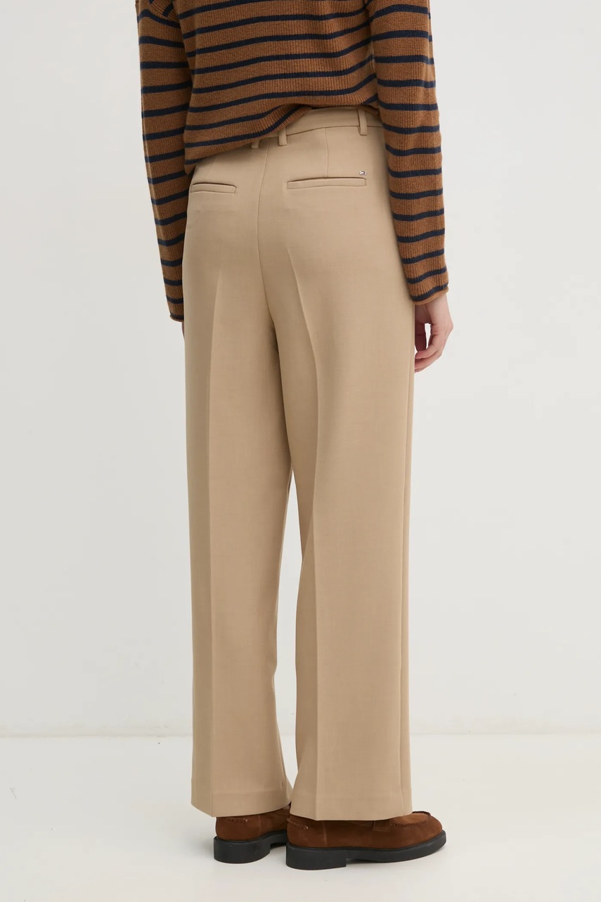 Παντελόνι Tommy Hilfiger χρώμα: μπεζ, WW0WW43875 φωτογραφία