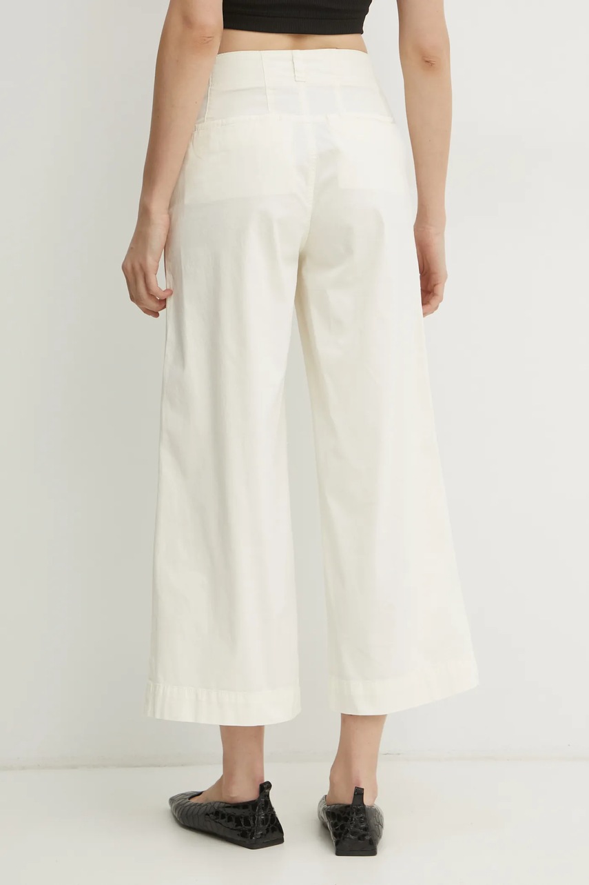 Παντελόνι BOSS Orange χρώμα: μπεζ, 50531767 φωτογραφία