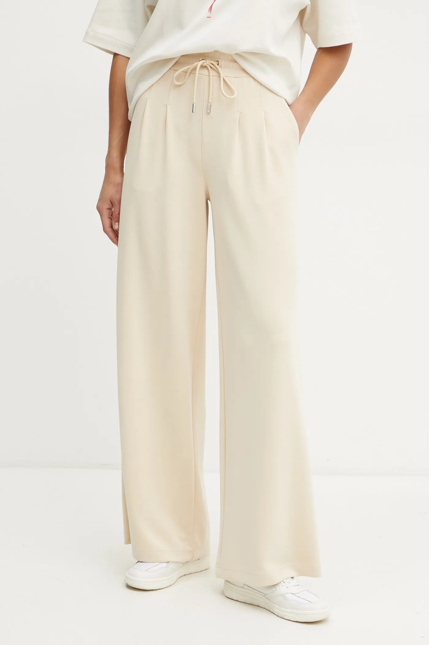 Boss Orange pantaloni de trening culoarea bej, uni, 50531832