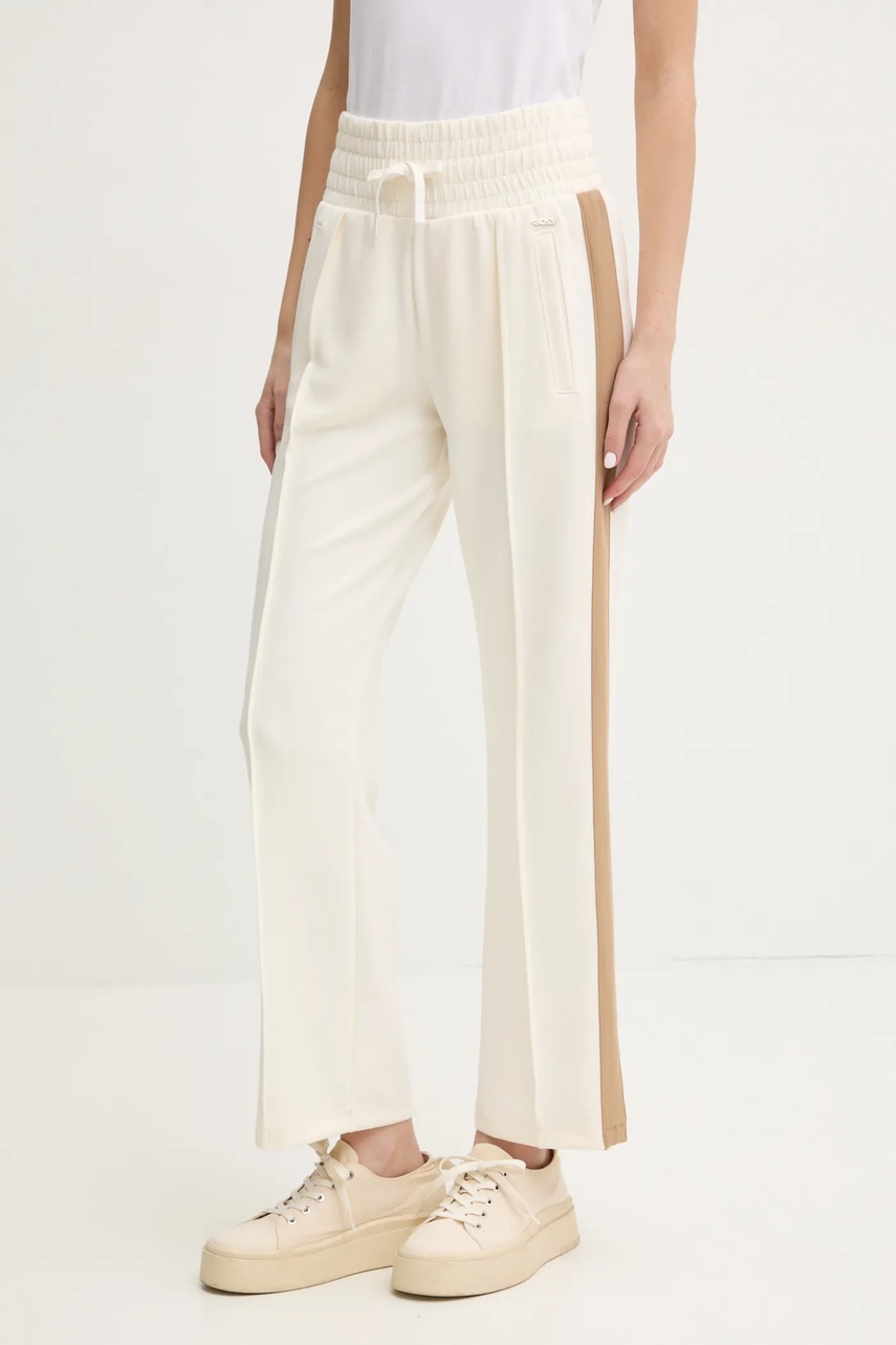 BOSS pantaloni de trening femei, culoarea bej, modelator, 50535824