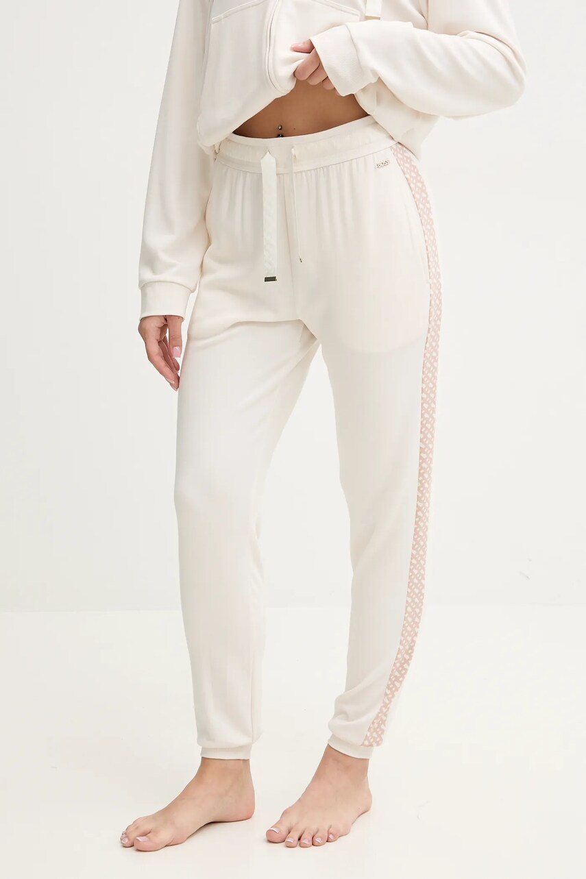 BOSS pantaloni de lounge culoarea alb, 50535841