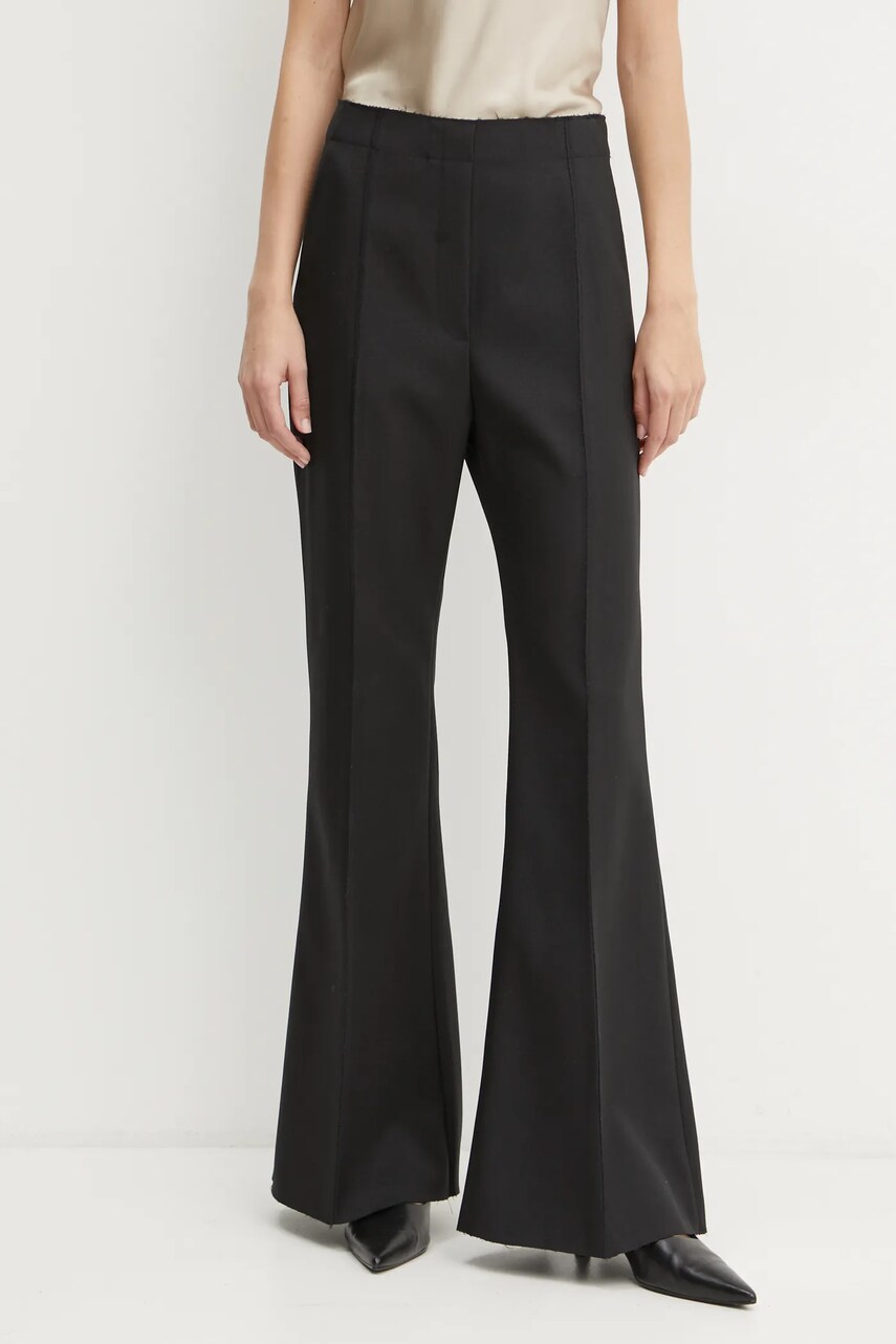 Day Birger et Mikkelsen pantaloni Axel femei, culoarea negru, evazati, high waist, DAY65243574