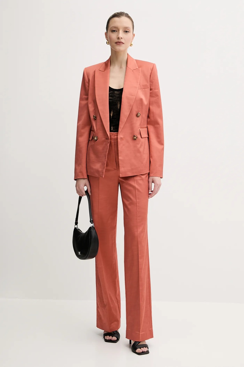 Брюки Pinko цвет оранжевый прямые высокая посадка 104945 A2DF