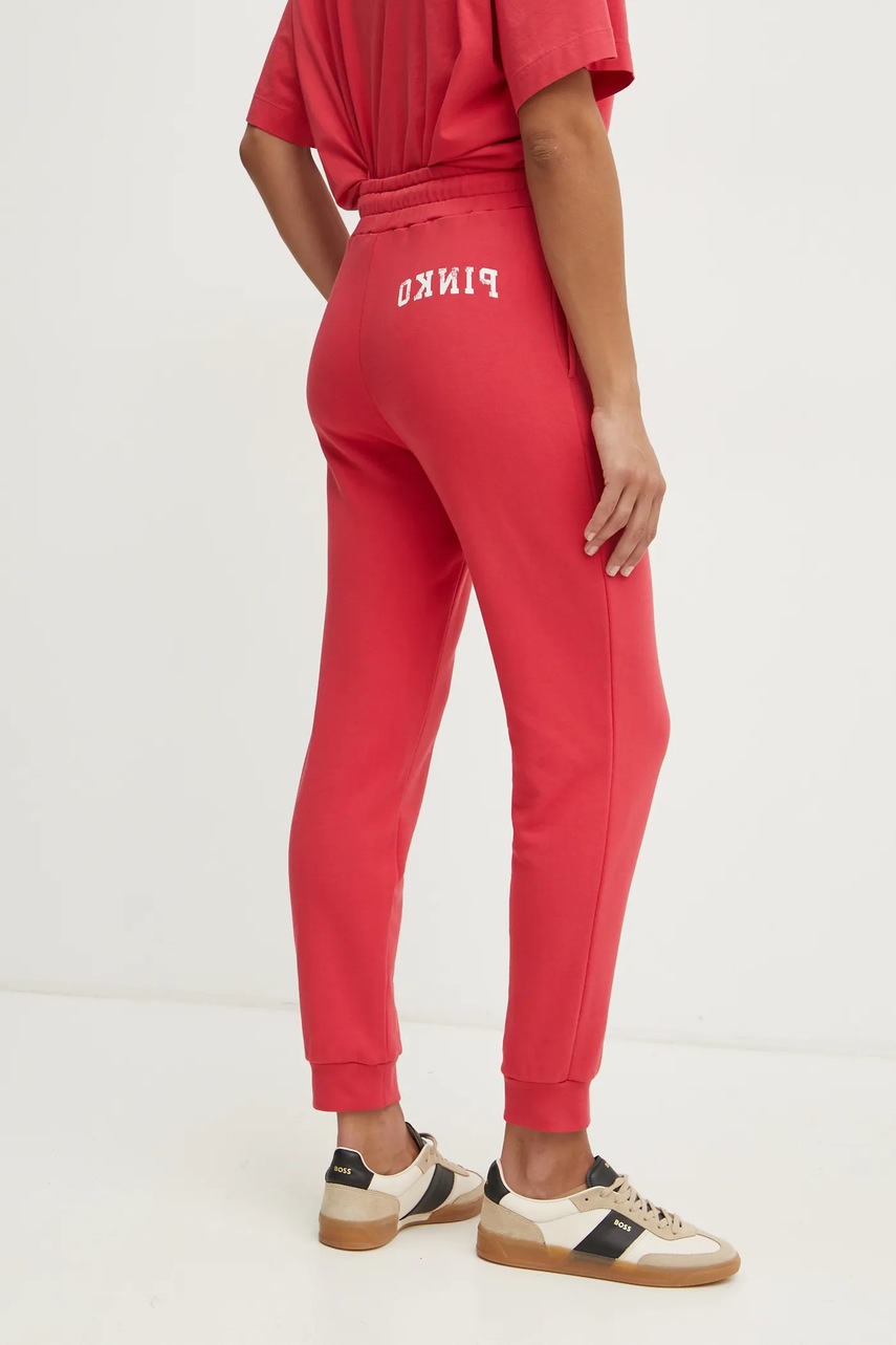 Βαμβακερό παντελόνι Pinko χρώμα: κόκκινο, 100371 A2BZ φωτογραφία