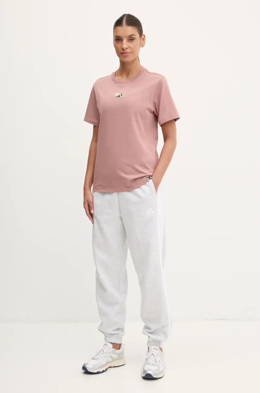 Спортивные штаны adidas Essentials женские цвет серый с узором IN6178 Спортивные штаны adidas Essentials женские цвет серый с узором IN6178