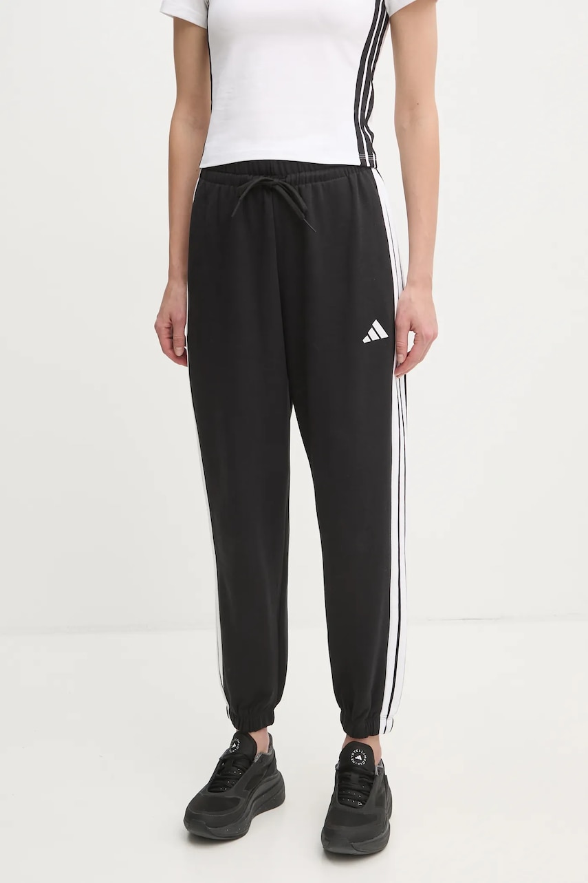adidas pantaloni de trening Essentials culoarea negru, cu imprimeu, JE1276 adidas pantaloni de trening Essentials culoarea negru, cu imprimeu, JE1276