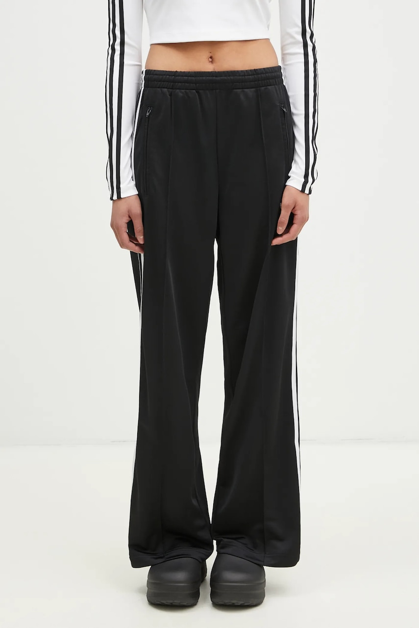 adidas Originals pantaloni de trening Firebird culoarea negru, cu imprimeu, JC8245 adidas Originals pantaloni de trening Firebird culoarea negru, cu imprimeu, JC8245