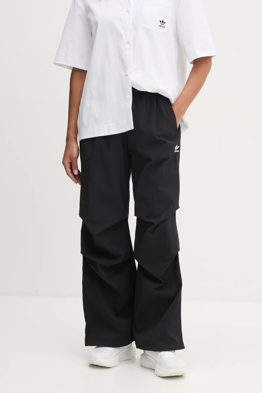 adidas Originals pantaloni Essential femei, culoarea negru, neted, JD0785