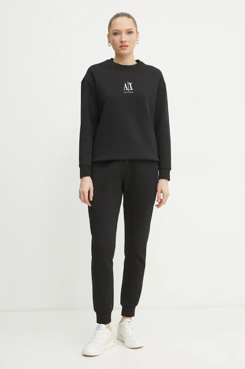Спортивные штаны Armani Exchange женские цвет чёрный однотонные XW000824 AF10818 Спортивные штаны Armani Exchange женские цвет чёрный однотонные XW000824 AF10818