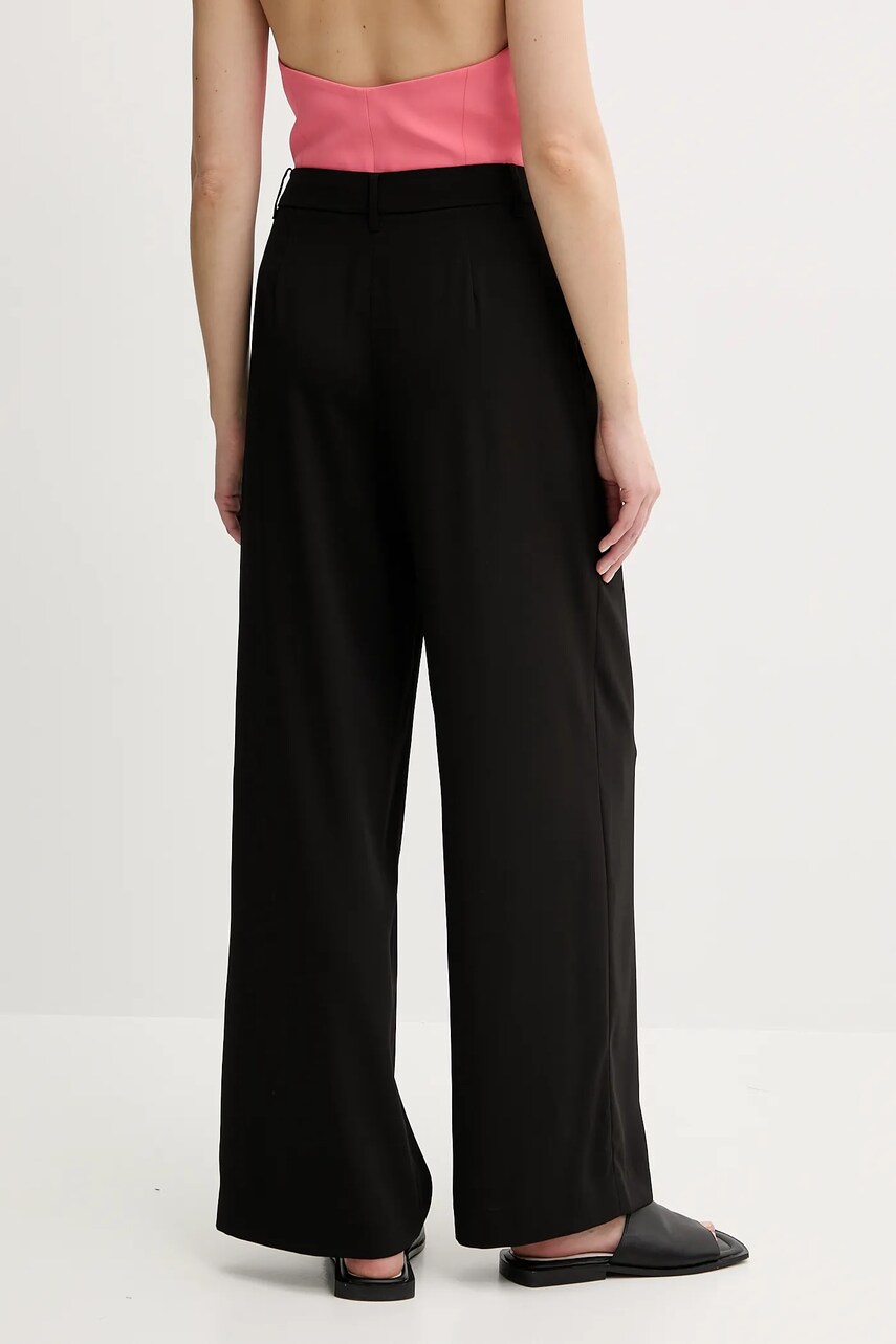 Armani Exchange nadrág fekete, magas derekú széles, XW000437 AF12749 termék 2. képe