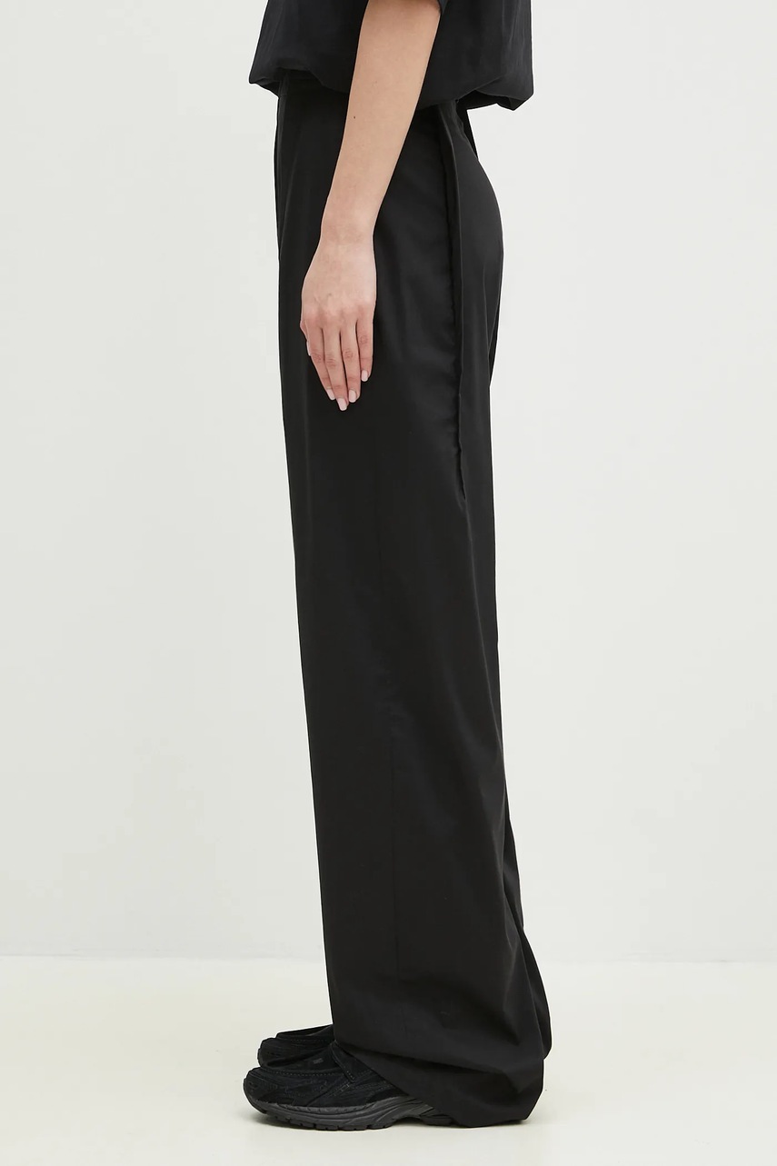 Брюки MM6 Maison Margiela женские цвет чёрный chinos высокая посадка S52KA0530