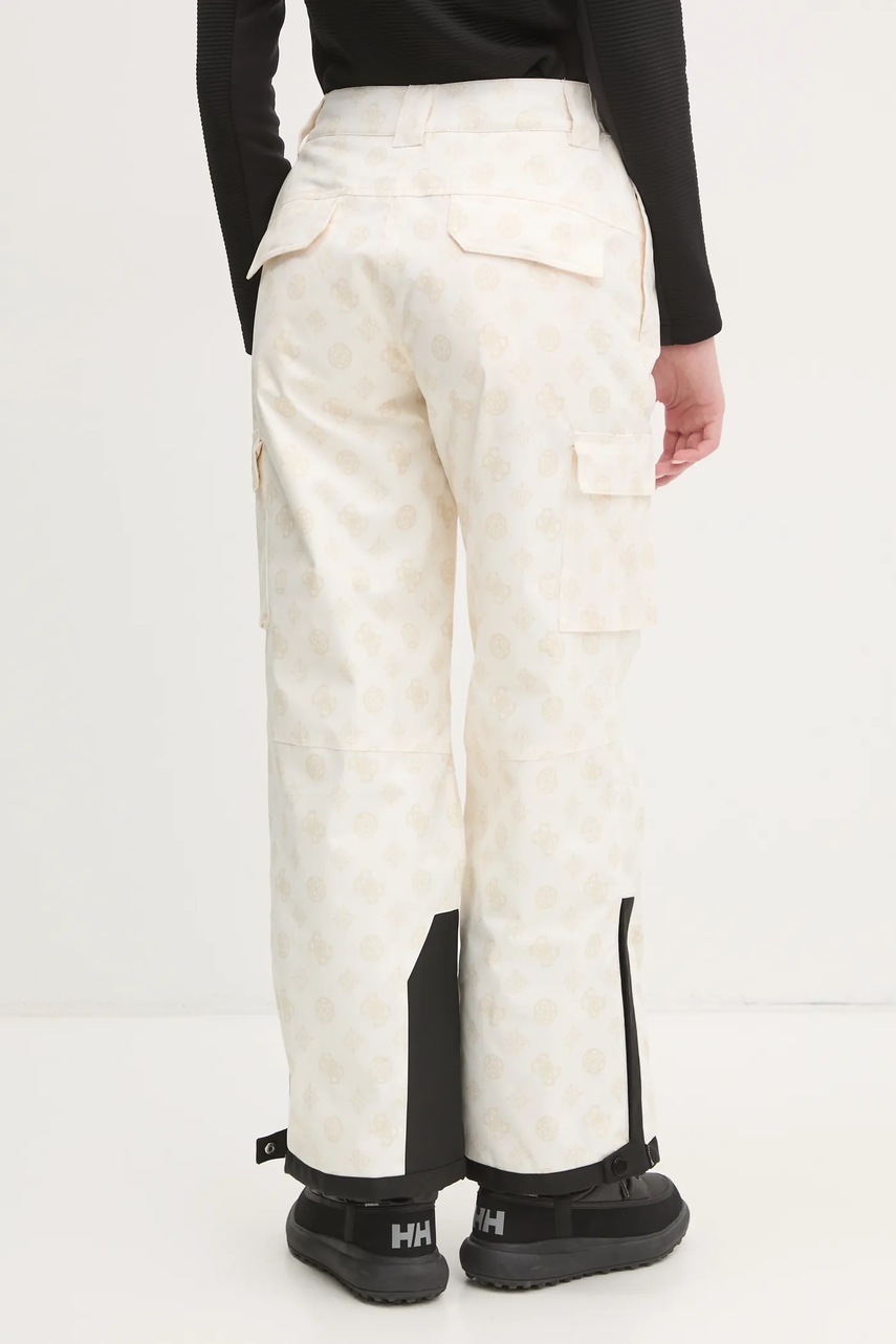 Παντελόνι σκι Guess χρώμα: μπεζ, W4PB60 WH0K0 φωτογραφία