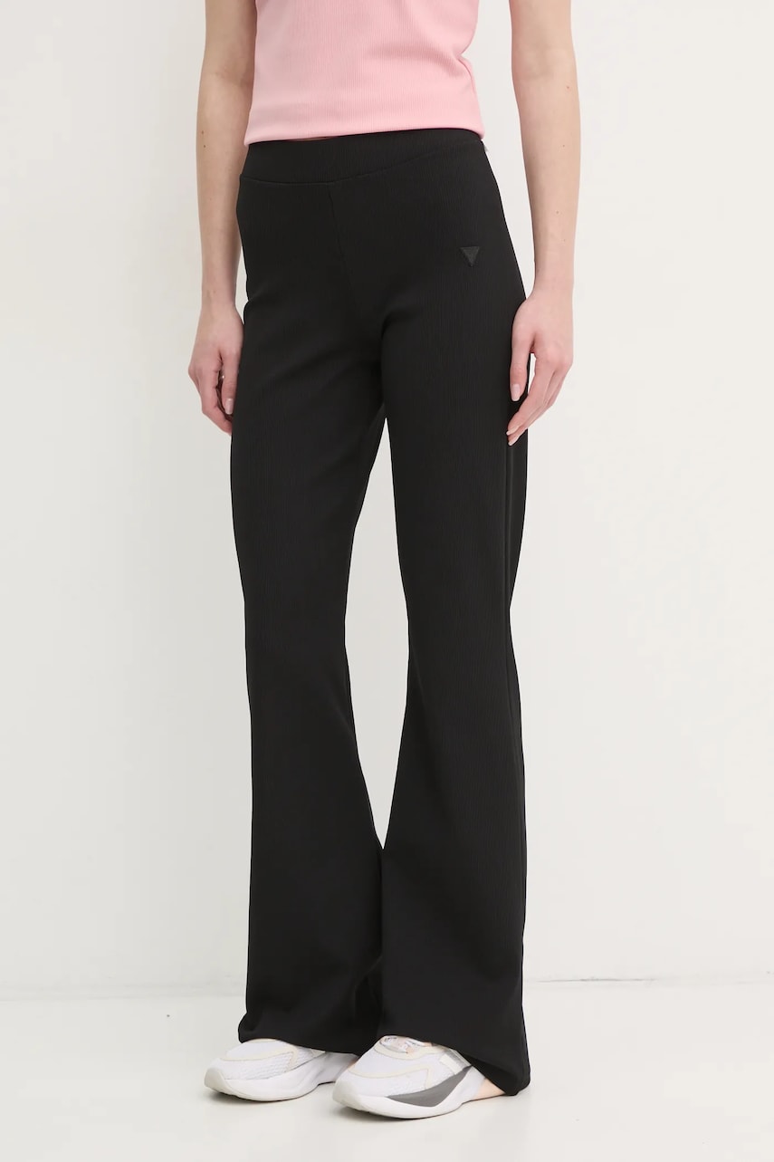 Levně Tepláky Guess STEFFI černá barva, hladké, V5RB06 KCLH0