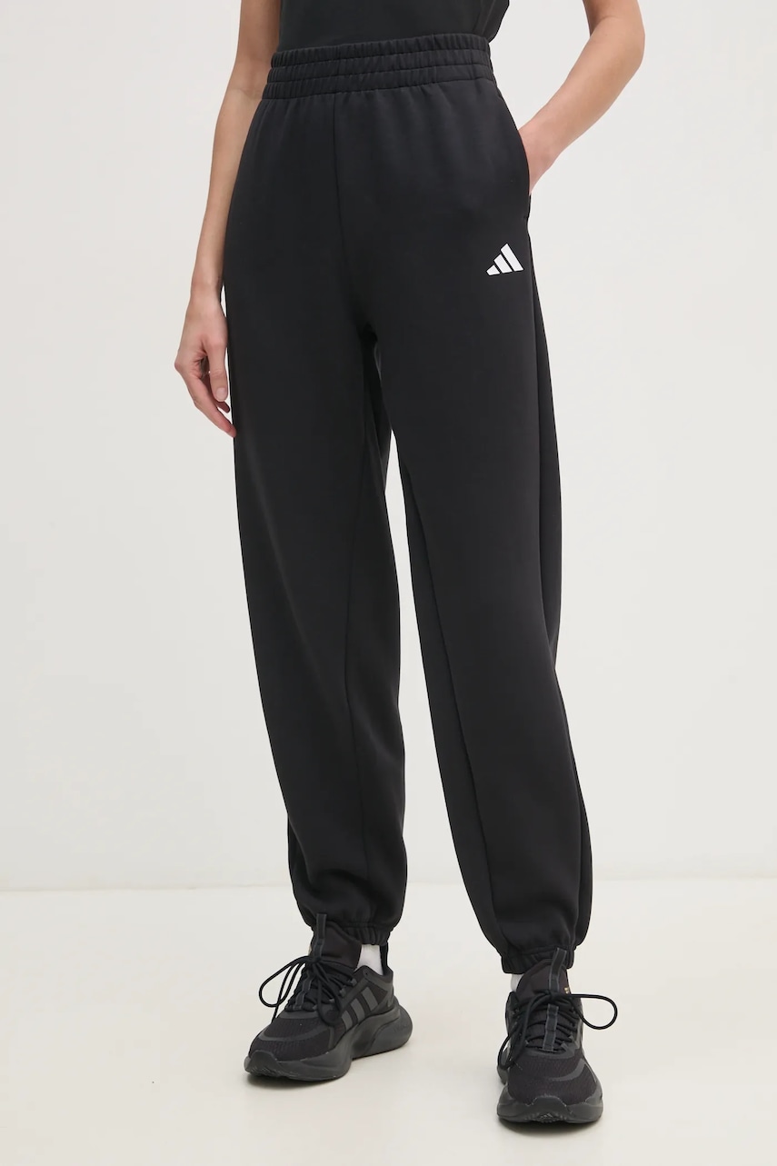 adidas pantaloni de trening Future Icons culoarea negru, neted, JE3977 adidas pantaloni de trening Future Icons culoarea negru, neted, JE3977