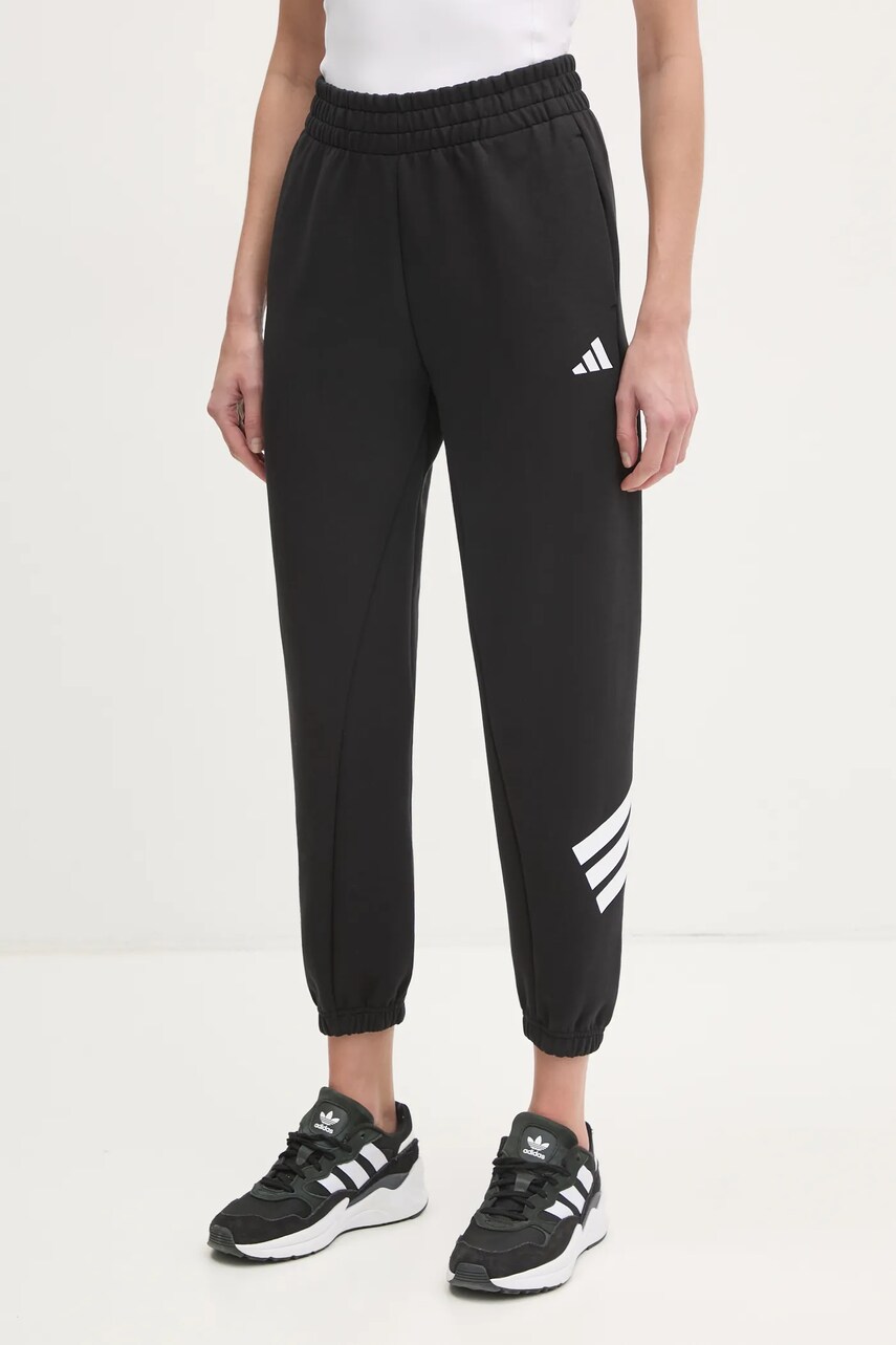adidas pantaloni de trening Future Icons culoarea negru, cu imprimeu, JC5454