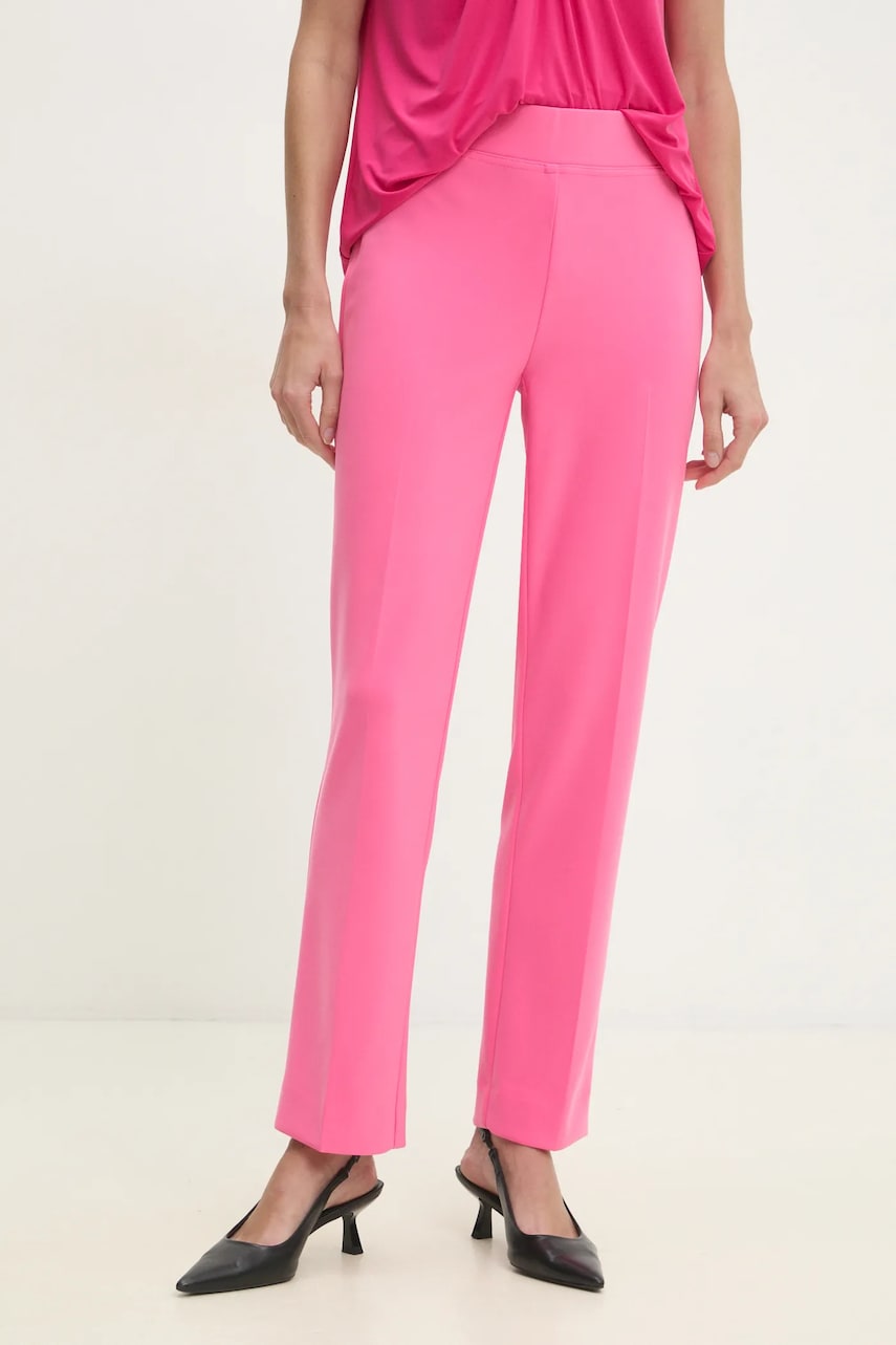 Joseph Ribkoff pantaloni femei, culoarea roz, drept, high waist, 143105S25 Joseph Ribkoff pantaloni femei, culoarea roz, drept, high waist, 143105S25