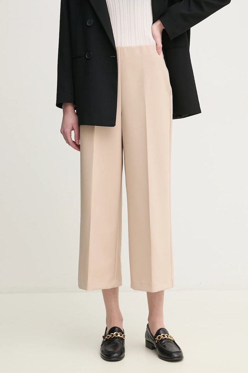 Joseph Ribkoff pantaloni femei, culoarea bej, fason culottes, high waist, 251265 Joseph Ribkoff pantaloni femei, culoarea bej, fason culottes, high waist, 251265