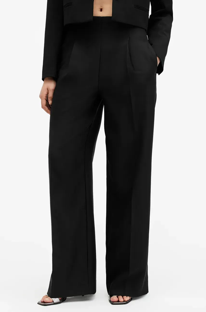Брюки AllSaints SHORES женские цвет чёрный широкие высокая посадка W015QB Брюки AllSaints SHORES женские цвет чёрный широкие высокая посадка W015QB