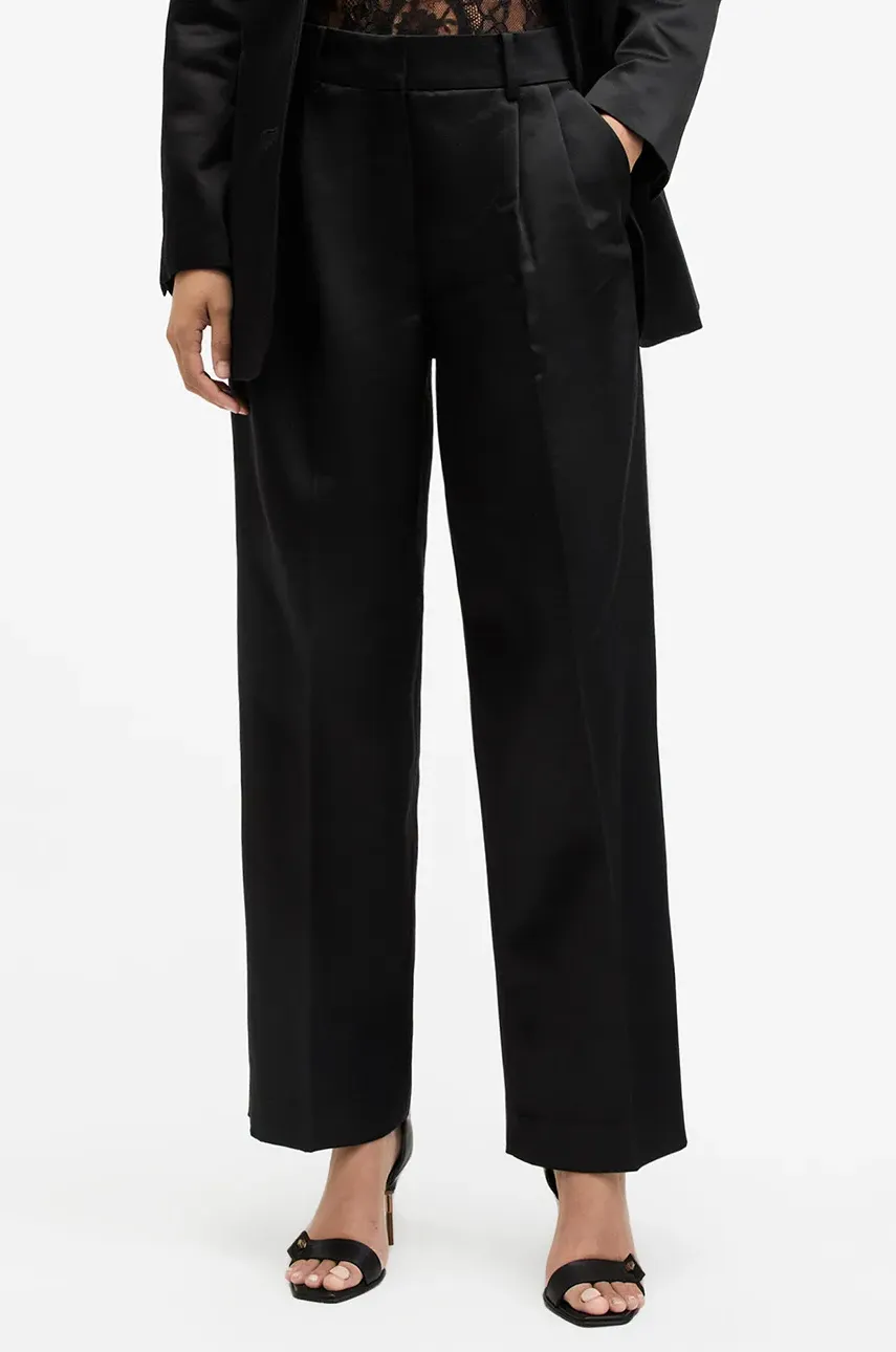 Брюки AllSaints SAE женские цвет чёрный широкие средняя посадка W029QB Брюки AllSaints SAE женские цвет чёрный широкие средняя посадка W029QB