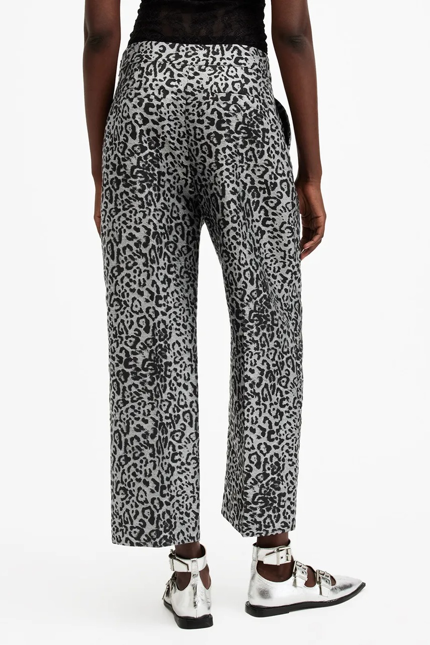 Παντελόνι AllSaints JEMI χρώμα: ασημί, W052TB φωτογραφία