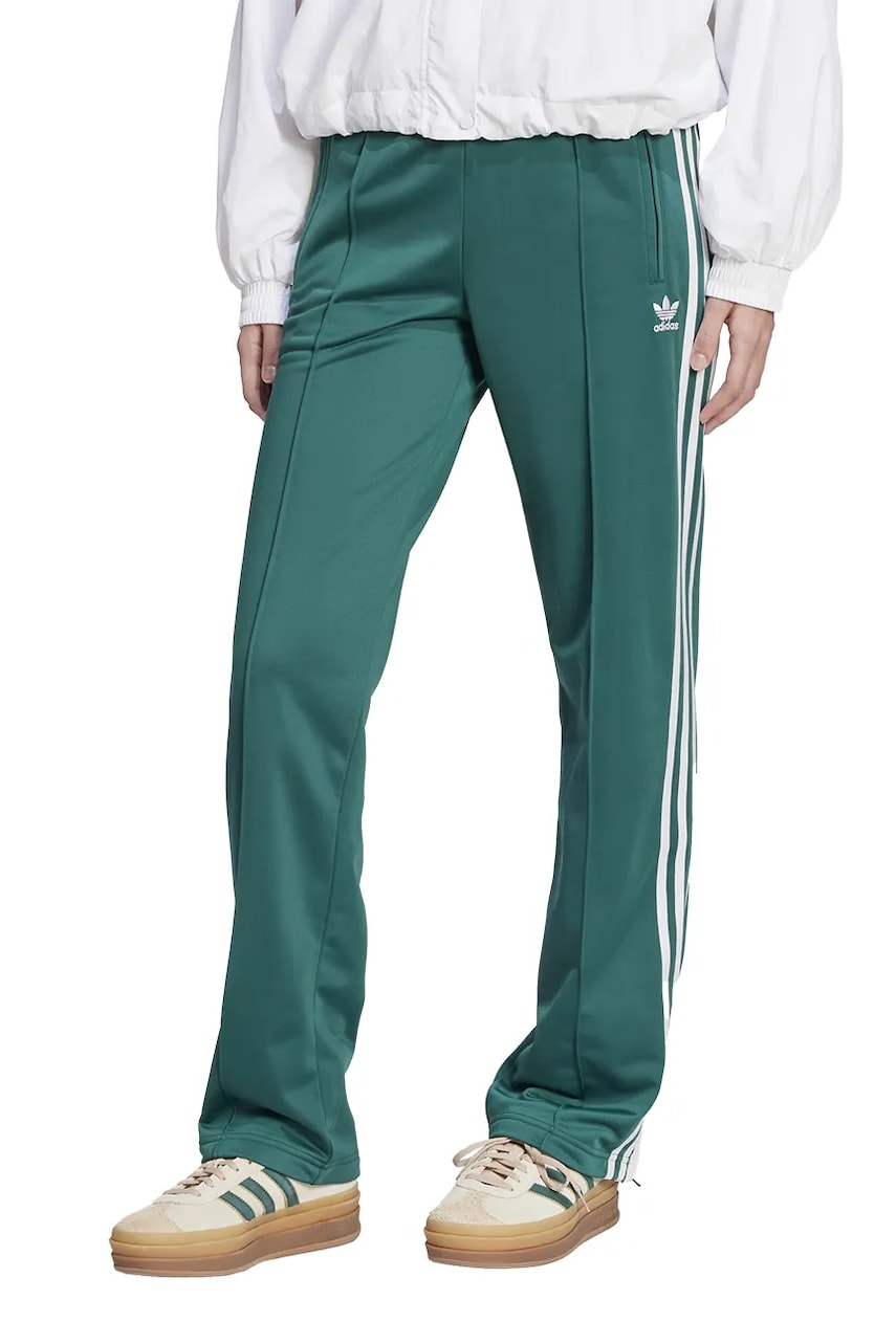 adidas Originals pantaloni de trening Firebird culoarea verde, cu imprimeu, JC8284