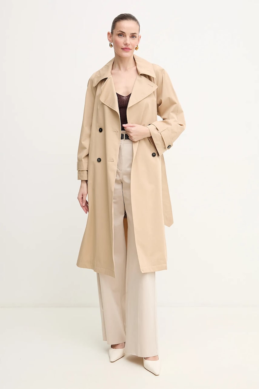 Брюки Marella SORAIA женские цвет бежевый широкие высокая посадка 2513131181200 Брюки Marella SORAIA женские цвет бежевый широкие высокая посадка 2513131181200