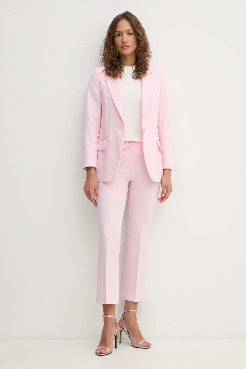 Брюки Sisley женские цвет розовый фасон сигареты высокая посадка 4OQLLF06Q Брюки Sisley женские цвет розовый фасон сигареты высокая посадка 4OQLLF06Q