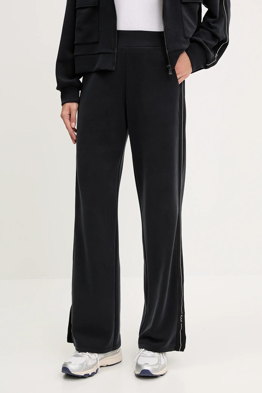 EA7 Emporio Armani pantaloni de trening culoarea bleumarin, cu imprimeu, AF12643.7W000174
