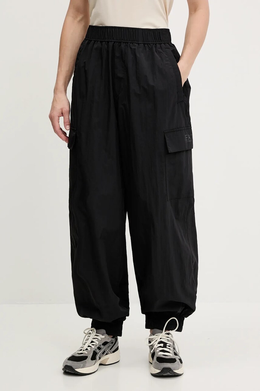 Levně Tepláky EA7 Emporio Armani dámské, černá barva, AF12452.7W000157