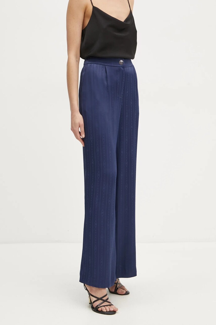 Levně Kalhoty Marciano Guess STELLA dámské, tmavomodrá barva, široké, high waist, 5RGB11 7169A